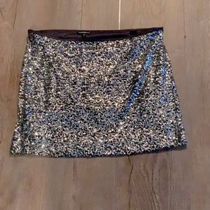 Sequined Mini Skirt